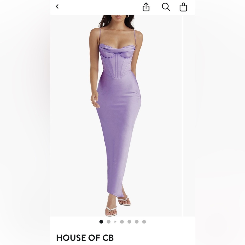 House of CB Lavender Strapless Dress